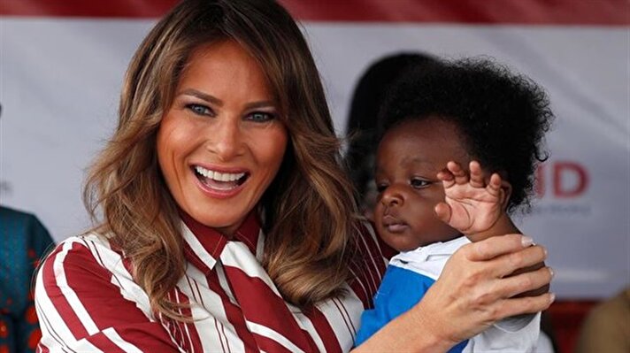 Colorful scenes from U.S: First Lady Melania Trump's first solo trip abroad, visitng Ghana and Malawi, among other African nations.