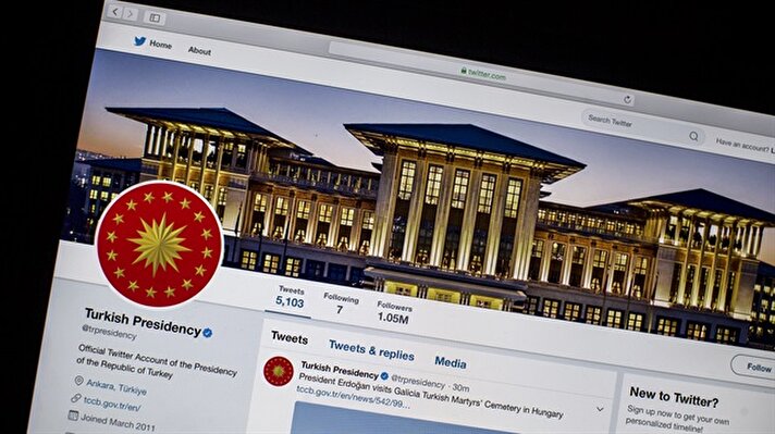Türkiye Cumhuriyeti Cumhurbaşkanlığı resmi twitter hesabı.
