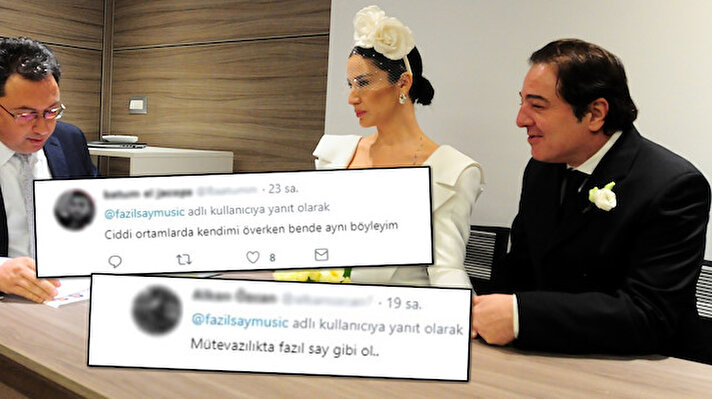 Ece Dağıstan ile Milano'da evlenen Fazıl Say'ın twitter hesabından kendi evliliğini Dünyaca ünlü piyanist dünya evine girdi diyerek duyurması sosyal medyada olay oldu. 