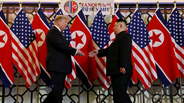North Korean leader Kim Jong Un and U.S. President Donald Trump met in Hanoi on Wednesday for their second summit, eight months after they pledged to work towards the denuclearisation of the Korean peninsula and improve ties.
