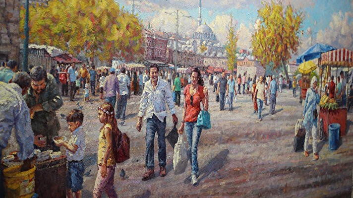 Sokakları, boğazı, camileri, mimarisiyle dünyanın en özel şehirlerinden biri olan İstanbul’un hikayesi, ressam Selahattin Kara’nın fırçasıyla buluştu.