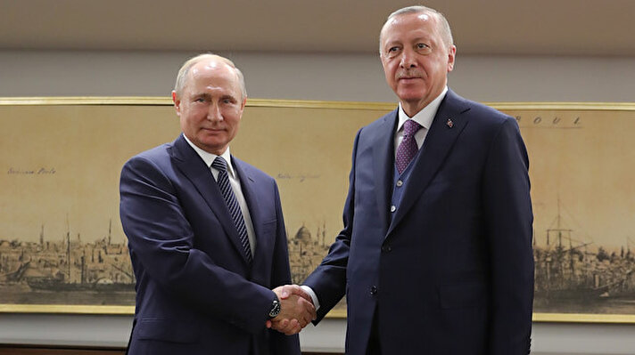 Cumhurbaşkanı Recep Tayyip Erdoğan ve Rusya Devlet Başkanı Vladimir Putin görüşmesi başladı.