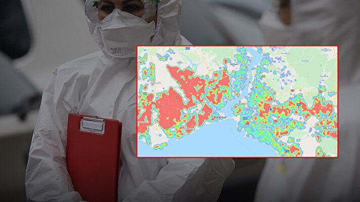 İstanbul'un semt semt koronavirüs yoğunluk haritası...