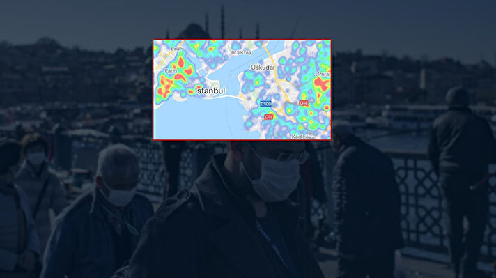 İstanbul'un semt semt koronavirüs yoğunluk haritası güncellendi...