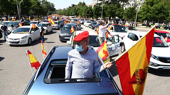 Protesto eylemine, "İspanya ve özgürlüğü için konvoy" adı verildi.
