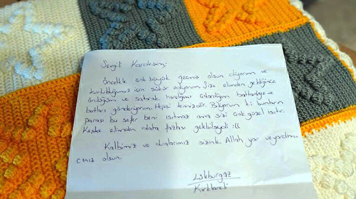 Lüleburgaz'da İzmir için başlatılan yardım kampanyasında gözleri yaşartan iyilik yaşandı.