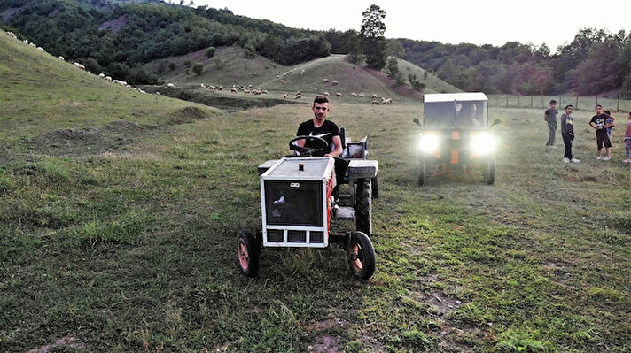 Tokat merkeze bağlı Gökdere köyünde yaşayan Cemalettin Uçar ile Serdar Dileç, araziye gidip gelmek için araç yapmaya karar verdi.