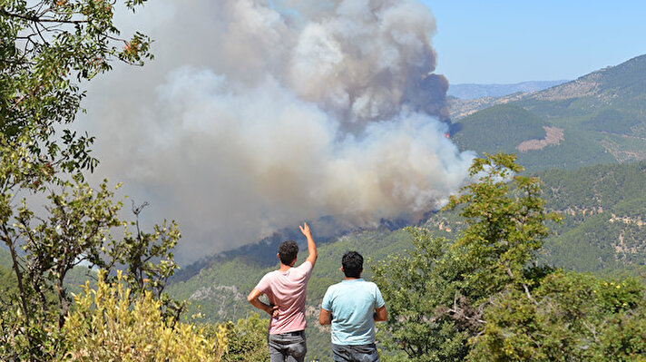 Mersin'in Aydıncık ilçesi Pembecik Mahallesi'ndeki kızılçam ormanında dün çıkan yangını söndürmek için bölgeye gönderilen ekipler, sabah saatlerine kadar alevlere karadan müdahale etti.