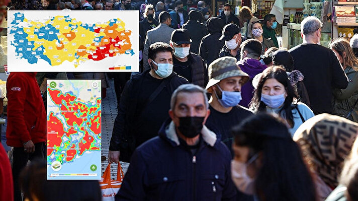 Edirne'den Kars'a Türkiye geneli şehirlerin koronavirüs yoğunluk haritası...