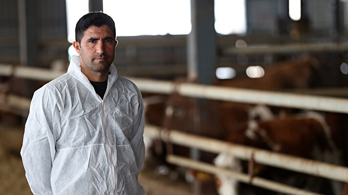 Bursa'nın Karacabey ilçesine 22 yıl önce çobanlık yapmak için gelen İsmail Sol, aradan geçen süreçte kurduğu çiftlikte günlük 11 bin 400 litre süt üretme kapasitesine ulaştı.