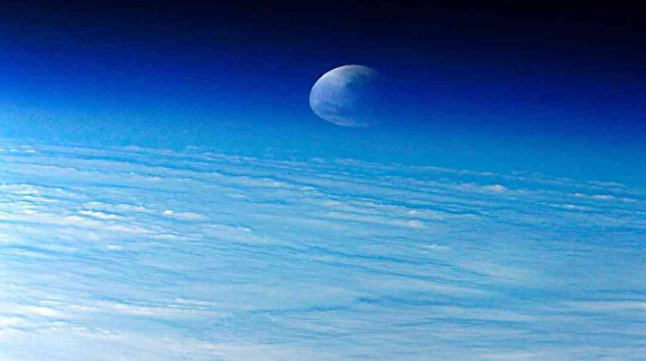 Son 581 yılın en uzun Ay tutulması, Uluslararası Uzay İstasyonu'nda (ISS) görev yapan kozmonot Pyotr Dubrov tarafından fotoğraflandı.