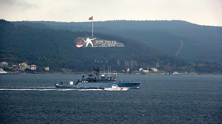 Ege Denizi'nden saat 14.00'te Çanakkale Boğazı'na giriş yapan, Romanya Deniz Kuvvetleri'ne ait, 78 metre boyundaki 274 borda numaralı mayın gemisi 'ROS Vice Admiral Constantin Balescu', saat 15.45'te Çanakkale önlerinde oldu.