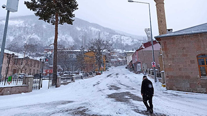 Ardahan'ın Posof ilçesinde hafta sonu etkili olan kar yağışı bugün de sürüyor.