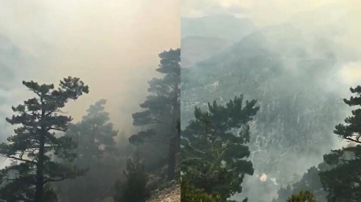 Gündoğmuş ilçesi Pınarbaşı Kavşağı yakınlarında ormanda bilinmeyen bir sebeple yangın çıktı.