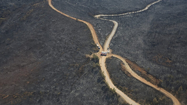 Bördübet Adalar mevkiinde 21 Haziran'da henüz belirlenemeyen bir nedenle çıkan orman yangınına havadan ve karadan ekiplerin müdahalesi devam ediyor. 