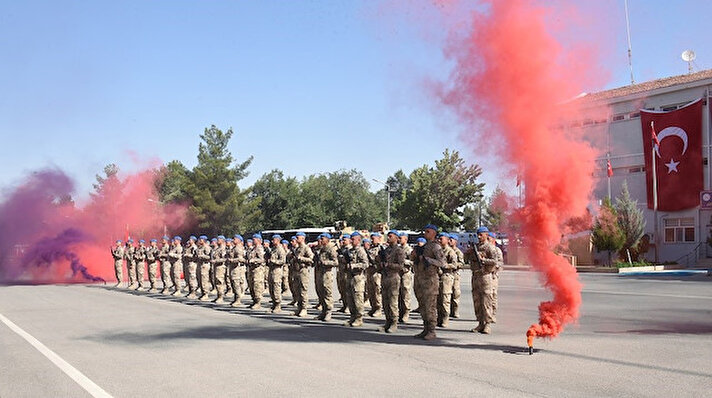 Suriye'de görev yapacak 48 komando için, İl Jandarma Komutanlığında tören düzenlendi.