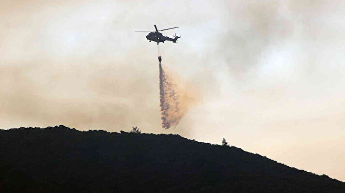 Datça'nın Mesudiye Mahallesi, Hava Radar mevkiindeki kızılçam ağaçlarıyla kaplı ormanda dün saat 12.21 sıralarında yangın çıktı. 