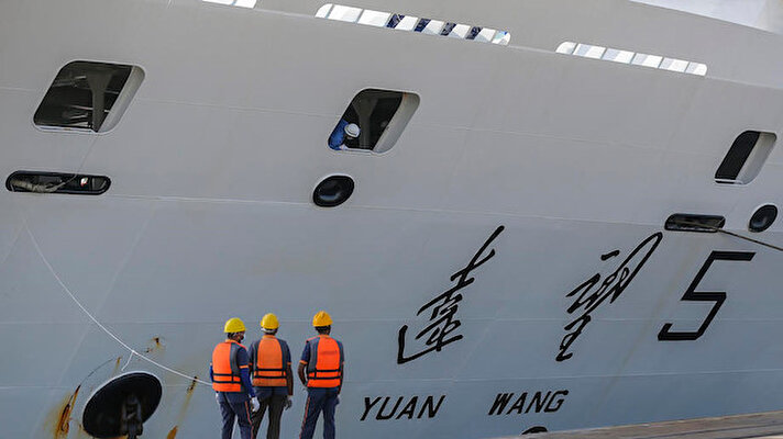Hindistan’ın casusluk faaliyetleri yürüttüğünü iddia ettiği Çin’in araştırma gemisi Yuan Wang 5, Sri Lanka’nın Hambantota limanına ulaştı.