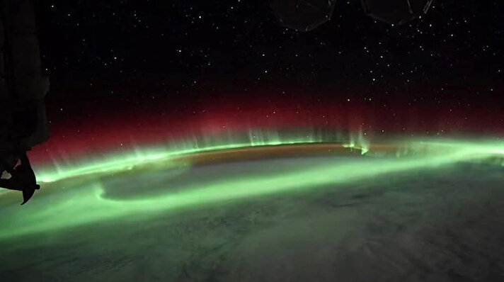 Uluslararası Uzay İstasyonu'ndaki (ISS) bir astronot Kuzey Işıkları’nın etkileyici fotoğraflarını çekti.