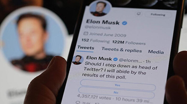Musk, şirketin CEO'luğundan istifa edip etmeme konusunda bir oylama başlatmış ve katılan 17,5 milyon kullanıcının yüzde 57'si Musk'ın istifasını istemişti.<br>