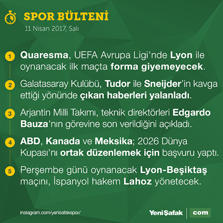 Quaresma, UEFA Avrupa Ligi'nde Lyon ile oynanacak ilk maçta forma giyemeyecek.