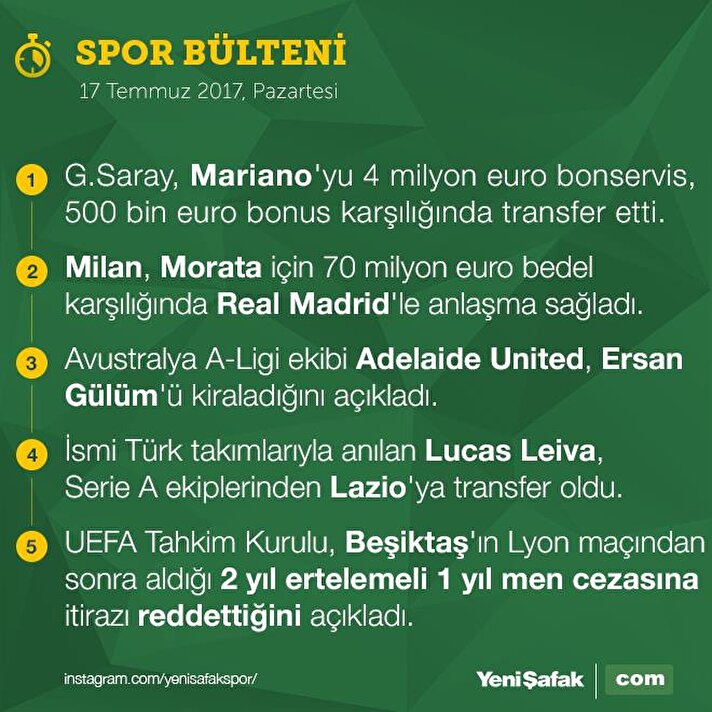G.Saray, Mariano'yu transfer etti