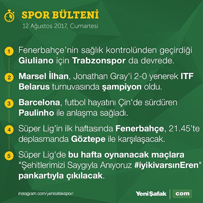 Fenerbahçe'nin sağlık kontrolünden geçirdiği Giuliano için Trabzonspor da devrede