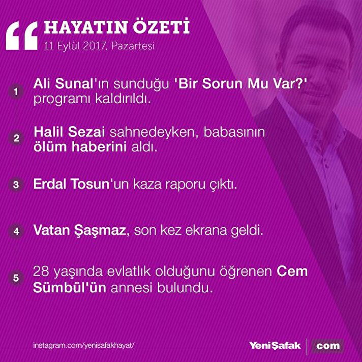 Ali Sunal'ın sunduğu 'Bir Sorun Mu Var?' programı kaldırıldı