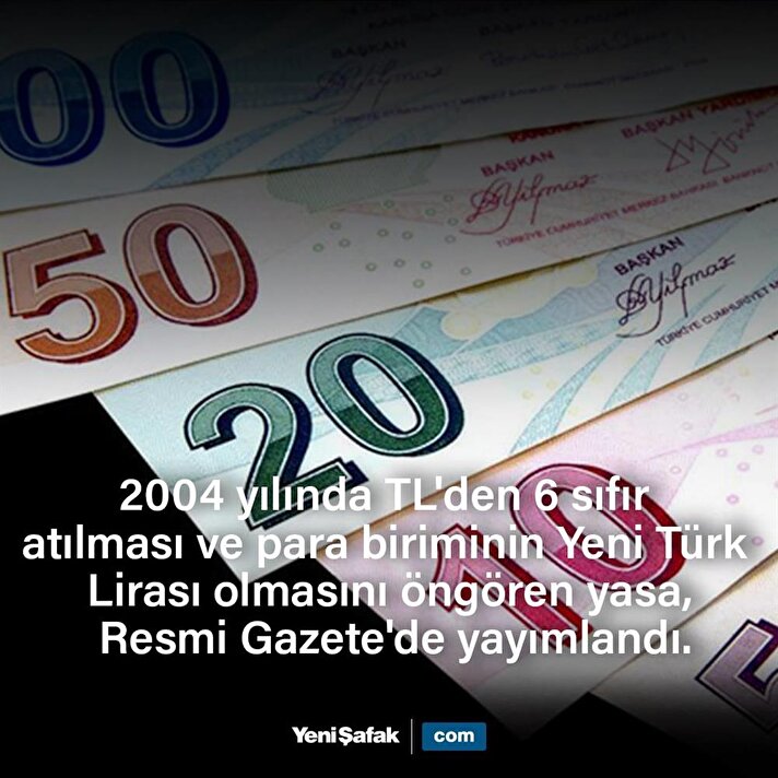 TL'den 6 sıfır atıldı
