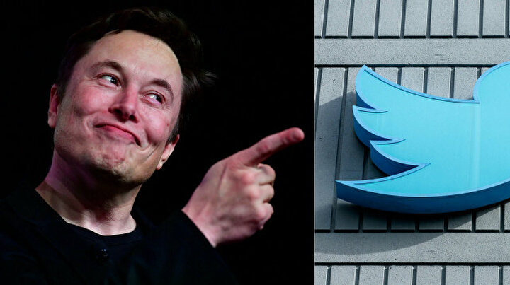 Le PDG de Tesla, Elon Musk, le 14 mars 2019, à Hawthorne, en Californie, et le logo Twitter devant leur siège social à San Francisco, en Californie/archives. @ AFP