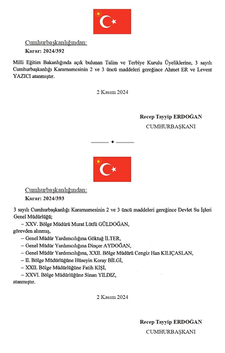 Sondakika |Cumhurbaşkanı Erdoğan imzaladı: Kaymakam atamaları Resmi Gazete'de! - 10. Resim