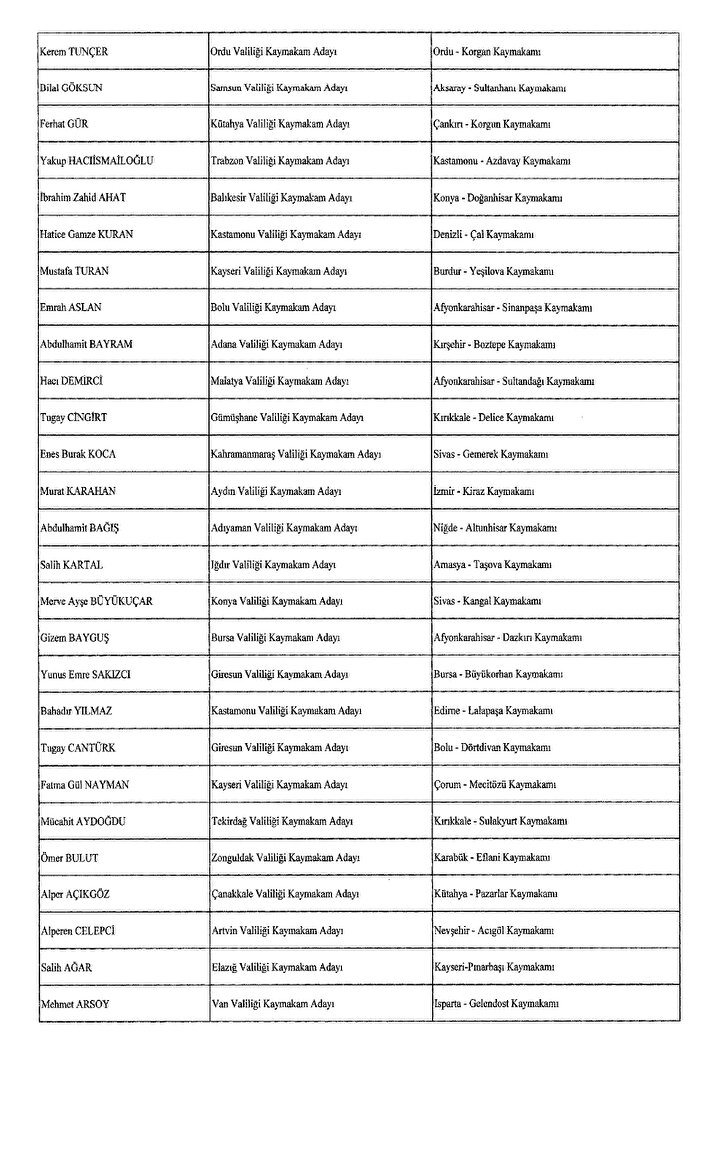 Sondakika |Cumhurbaşkanı Erdoğan imzaladı: Kaymakam atamaları Resmi Gazete'de! - 6. Resim