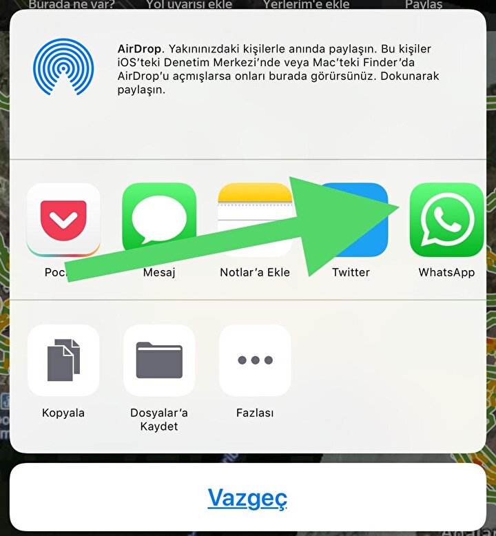 Paylaşma seçenekleri arasında elbette WhatsApp da yer alıyor.