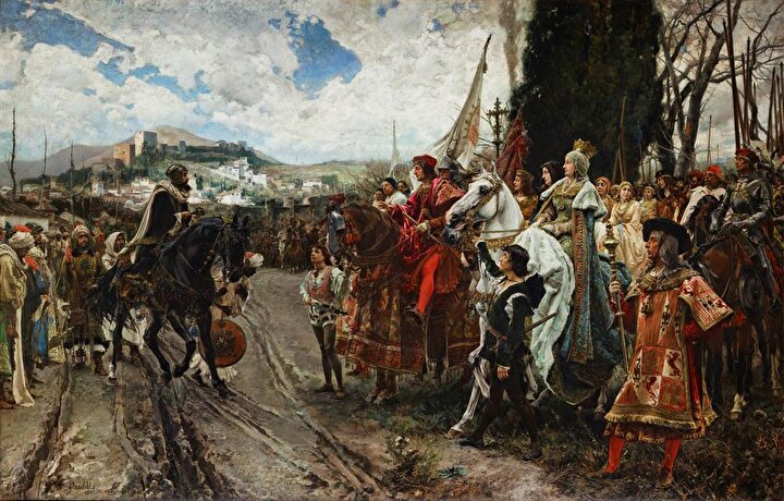 Francisco Pradilla Ortiz tarafından çizilen ve Granada'nın teslim edilişinin tasvir edilidiği tablo.