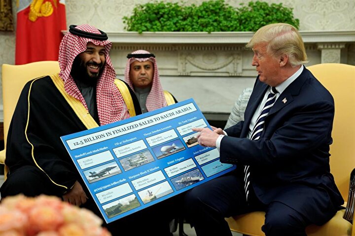 ABD Başkanı Donald Trump, MBS'yi geçtiğimiz günlerde Beyaz Saray'da ağırlamıştı. (Jonathan Ernst / Reuters)