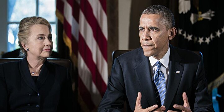 ABD eski Başkanı Barack H. Obama ve dönemin Dışişleri Bakanı Hillary Clinton