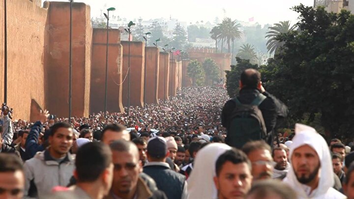 Abdusselam Yasin'in Rabat'ta düzenlenen cenaze törenine yüz binlerce kişi katıldı.