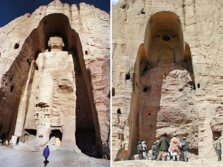 Taliban'ı dünya basınının manşetlerine taşıyan eylemlerden biri, Bamiyan bölgesindeki 55 metrelik Buda heykelinin yıkılmasıydı.