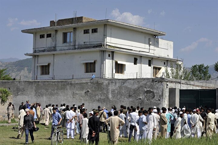 Pakistan'ın Abbudabad şehrinde, Usame bin Ladin'in öldürüldüğü ev.