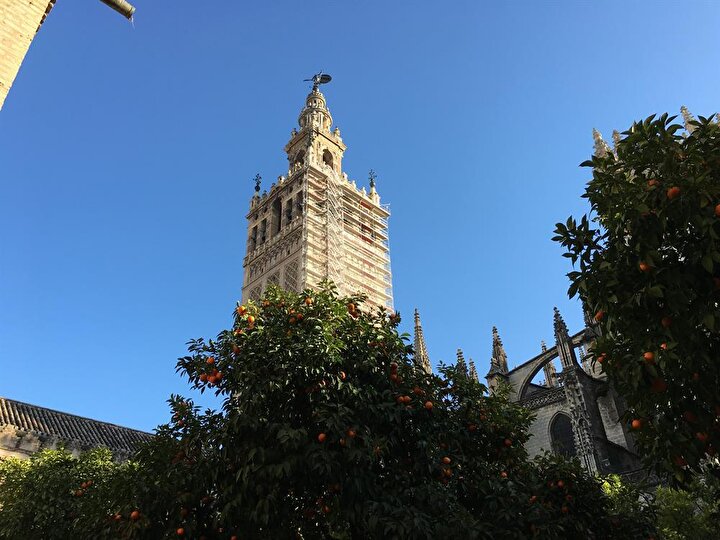 La Giralda, vaktiyle İşbiliye Camii olan mabetten geriye kalan son hatıra.