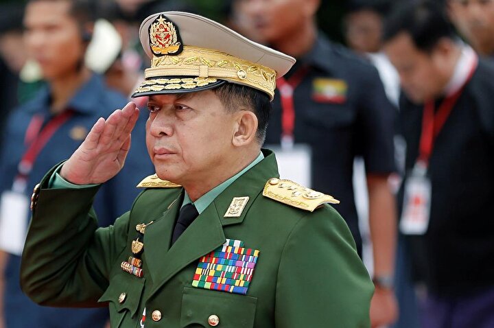 Myanmar Genelkurmay Başkanı Min Aung Hlaing'in Uluslararası Ceza Mahkemesi'nde yargılanması istendi. (Ann Wang / Reuters)