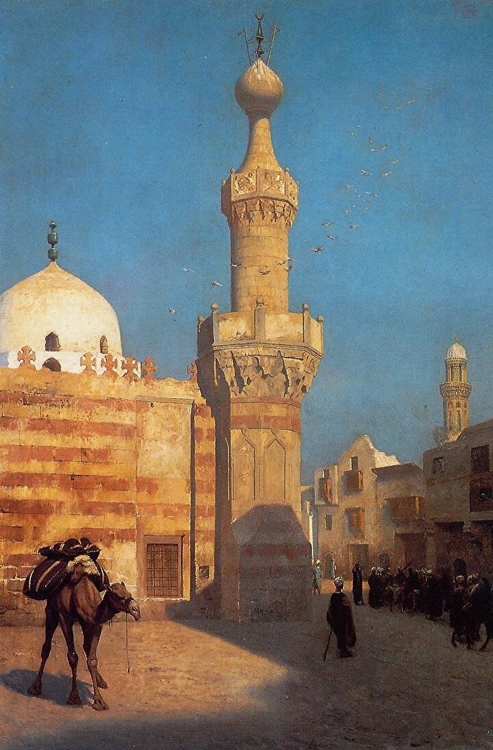 Jean-Léon Gérôme Doğu insanlarının yanı sıra gittiği şehirlerin sokaklarını da tuvaline aktardı.