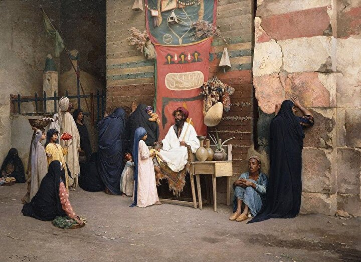 Ludwig Deutsch'un ''Şifacı'' adlı tablosu.