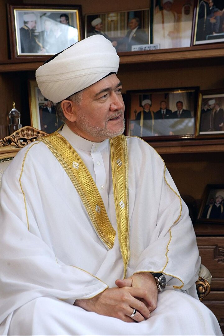 Rusya Müslümanları Merkezi Dini İdaresi Başkanlığına kurulmuş Rusya Müftüler Konseyi başkanı Ravil Gaynuddin.
