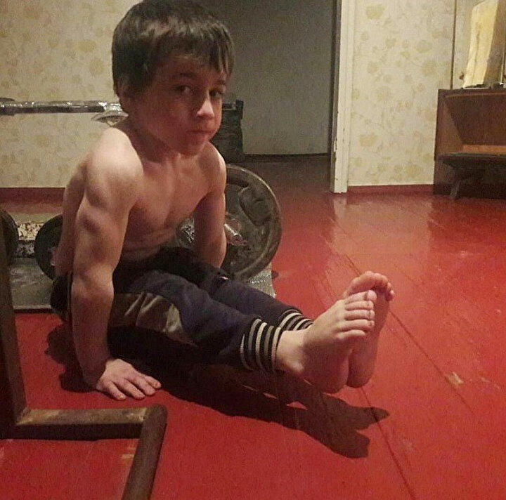 Rahim Kuraev, rekor denemesi öncesi antrenman yaparken.
