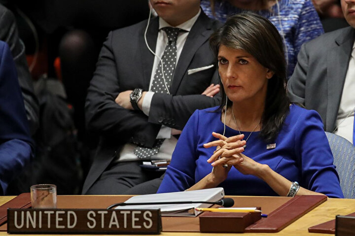 ABD'nin BM Daimi Temsilcisi Nikki Haley.