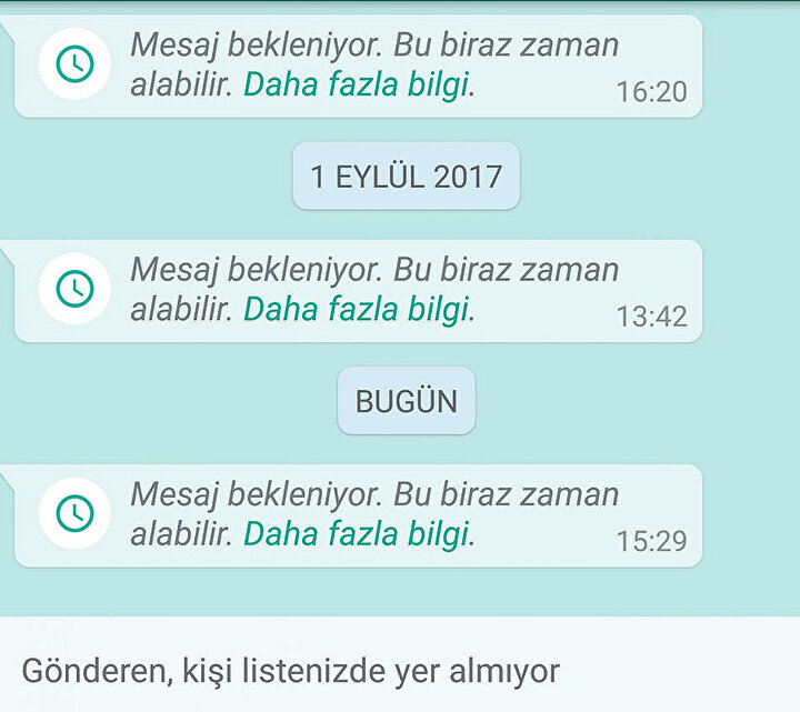 whatsapp ta mesaj bekleniyor sorunu ve