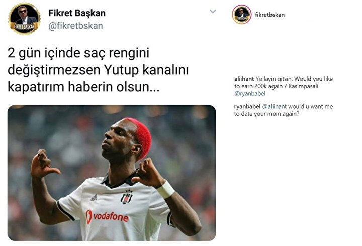 Hollandalı oyuncu ile taraftar arasında geçen diyalog...