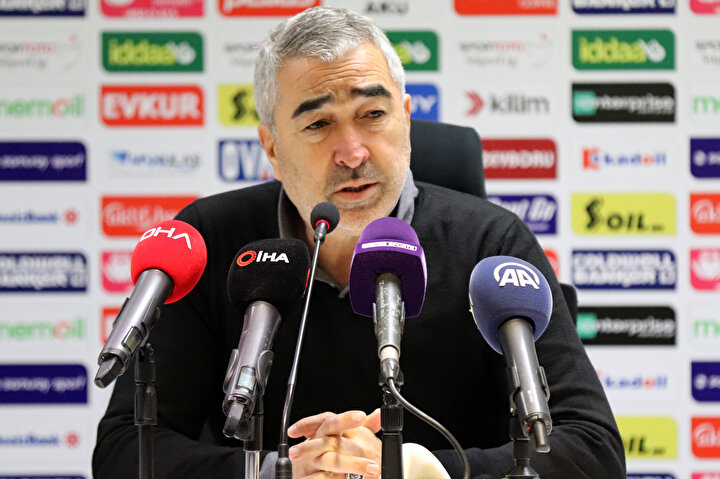 Samet Aybaba, maç sonrası basın toplantısında görüşlerini dile getirdi.