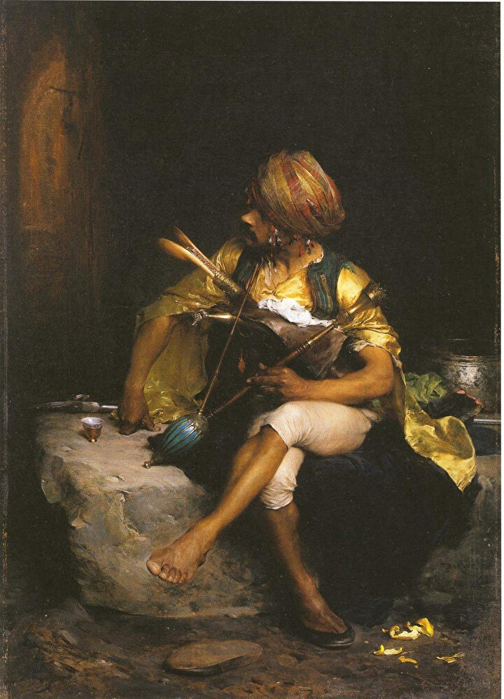 Bargue bir Osmanlı askerini tasvire eden ''Başıbozuk'' tablosunu, hocası Gérôme'un ünlü tablosu ''Başıbozuk''tan esinlenerek çizmiştir.